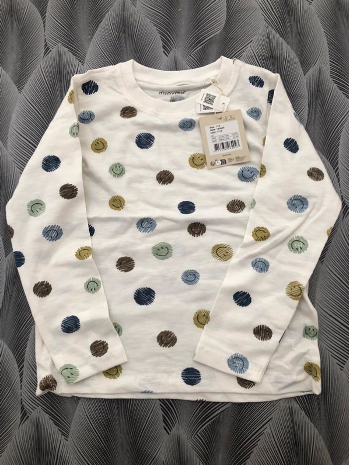 Sweat manches longues coton à motifs smileys enfant