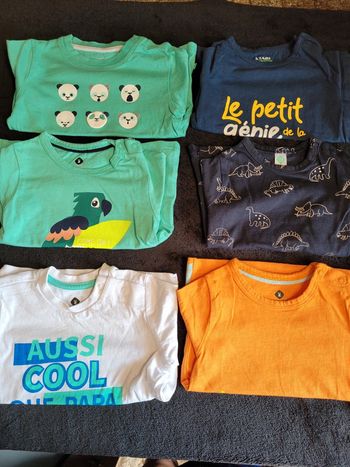 Lot de t-shirts 9 mois