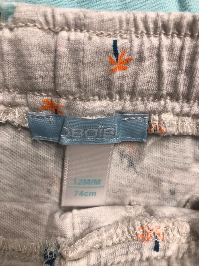 Ensemble teeshirt et short 12 mois OBAÏBI - photo numéro 3