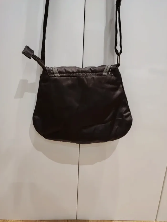 Sac à bandoulière marron satiné - photo numéro 7