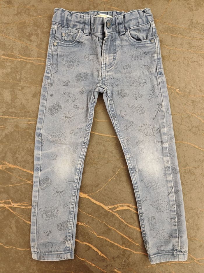 Pantalon bleu dinosaures DPAM 4 ans