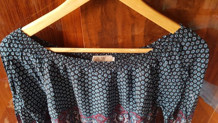 Blouse col rond imprimé - photo numéro 3