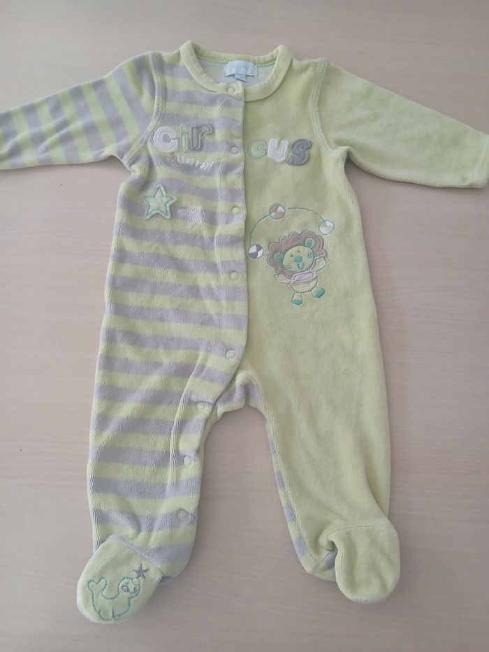 Pyjama garcon 1 piece en coton d hiver taille 3 mois marque tex baby