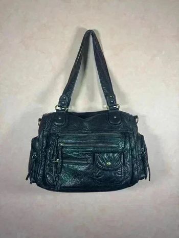 Sac à Main en Similicuir Noir Vintage