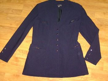 Veste TONY LAMARCA bleu marine habillée boutons pressions taille 38 TBE