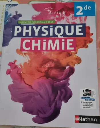 Physique chimie nouveau programme 2019 2de seconde