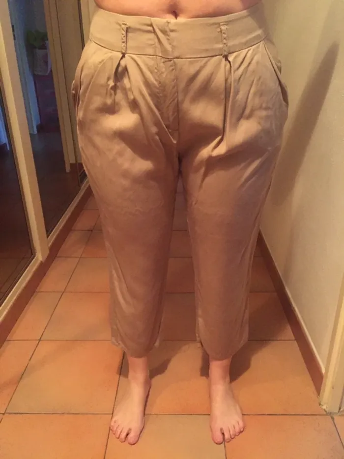 Pantalon 7/8 beige School rag taille 40 - photo numéro 5