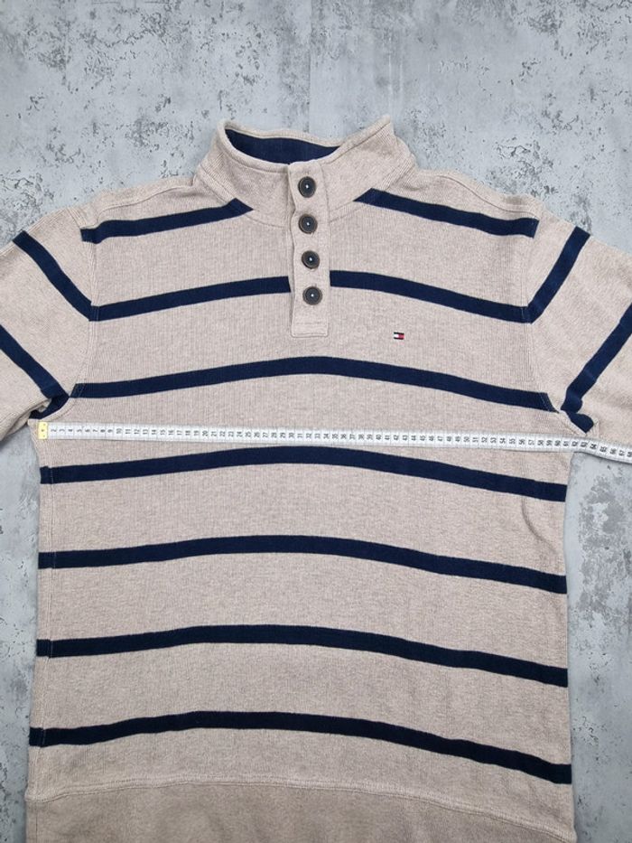 Pull rayé col montant boutonné Tommy Hilfiger XXL Hommes - photo numéro 10