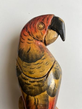 Perroquet décoratif bois 28 cm