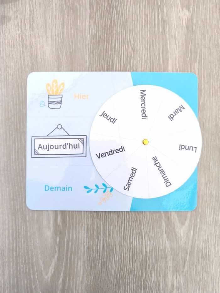 La roue des jours de la semaine bleu - photo numéro 2