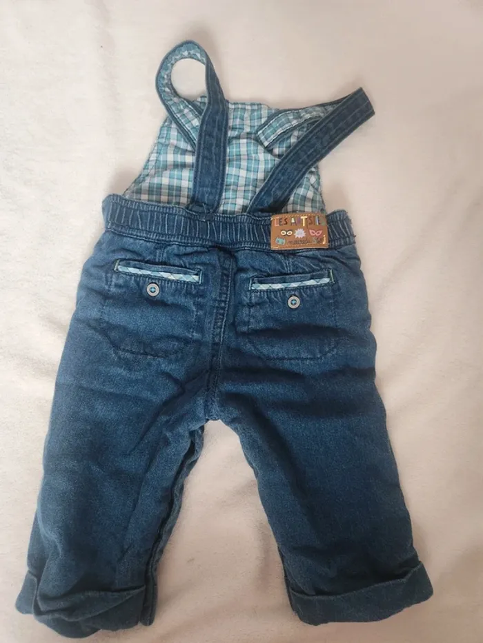 Adorable lot bébé garçon 6 mois salopette pantalon et haut bleus Sergent Major automne hiver - photo numéro 5