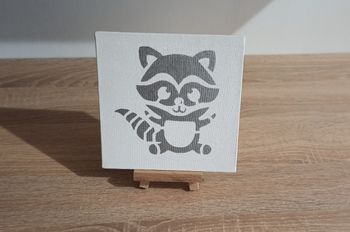 Toile raton laveur (argent)