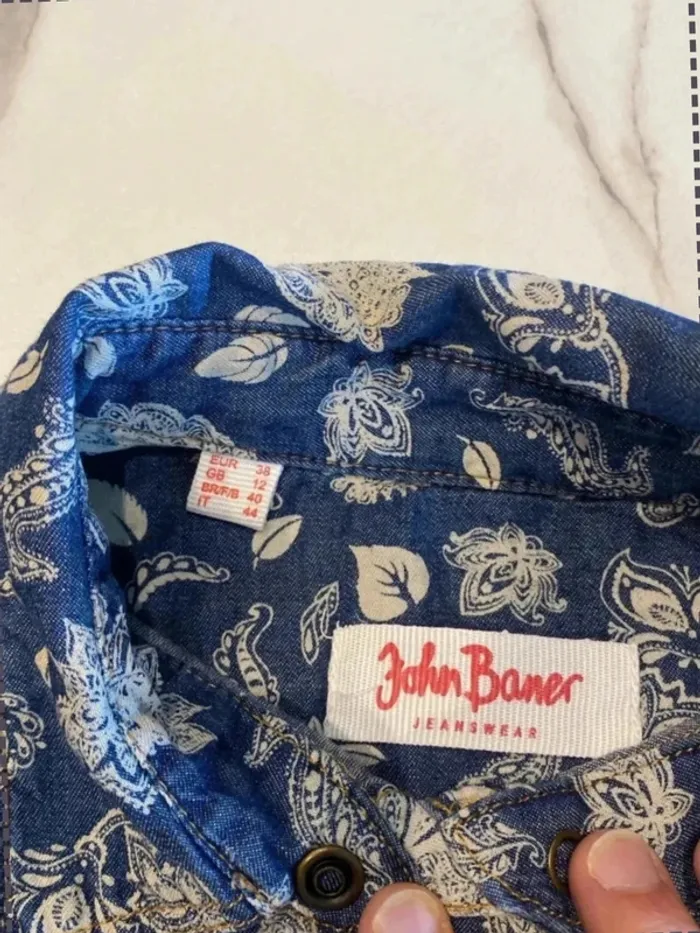 Chemisier bleu - John Baner - taille M - photo numéro 2