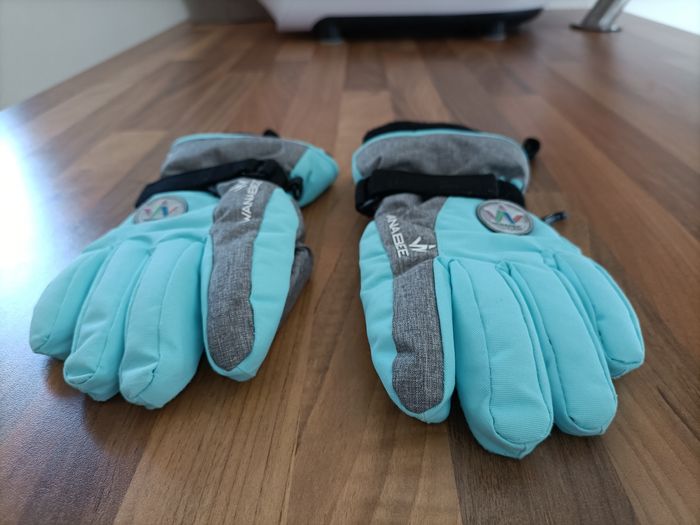 Gants ski bleu ciel gris wanabee 6 ans - photo numéro 3