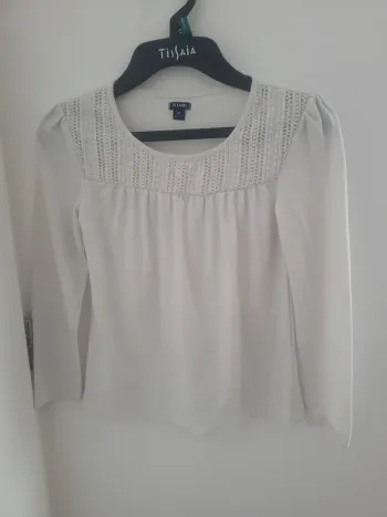 T-shirt à manches longues blanc Kiabi Taille 8 ans