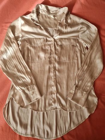 Blouse chemisier chemise manches longues beige Champagne taille 36 H&M