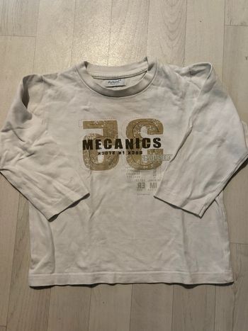 T-shirt blanc manches longues 4 ans alphabet très bon état