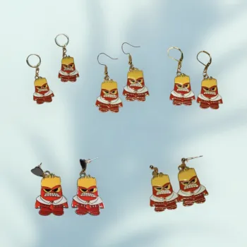 😡 Boucles d’oreilles Colère – Vice-Versa / Pixar 🔥 personnalisables 😡