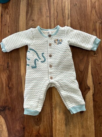 Combinaison Safari en maille fantaisie rayée 1 mois orchestra