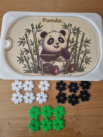 Petit insert pour bac Trofast ikea " Panda " avec jetons colorés 🐼