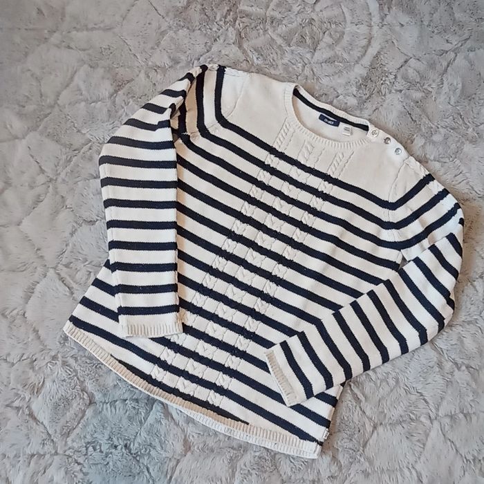 Joli pull chaud style marinière pailleté 14 ans 🌹 Okaïdi 🌹 très bon état