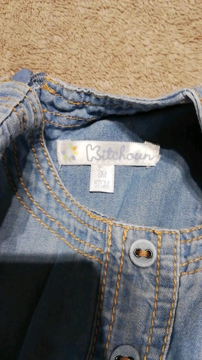 Robe jean légère 6 mois fille kitchoun - photo numéro 3