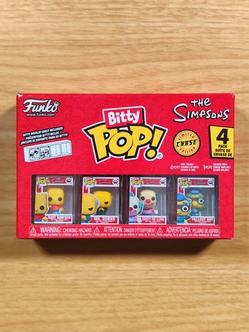 Boîte Funko Bitty Pop! The Simpsons - Pack 4 Figurines (Bart, Burns, Chase...)