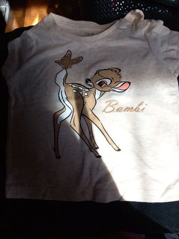 T-shirt taille 0/3mois bambi disney primark