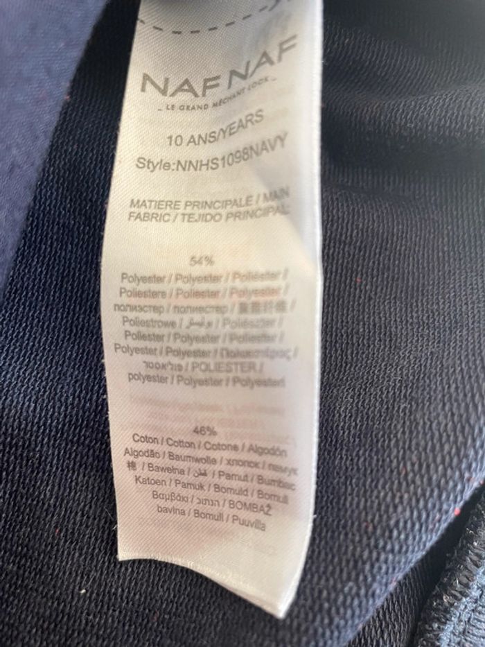 Naf naf Sweat bleu marine T10ans - photo numéro 4