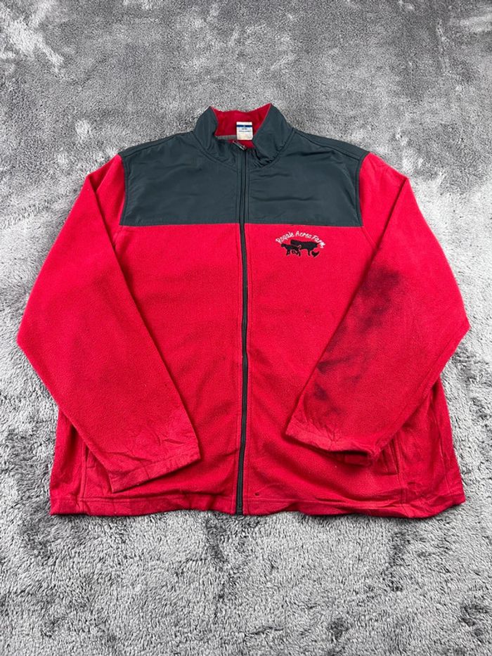 Pull polaire Starter rouge et noir à zip taille XL – Homme casual