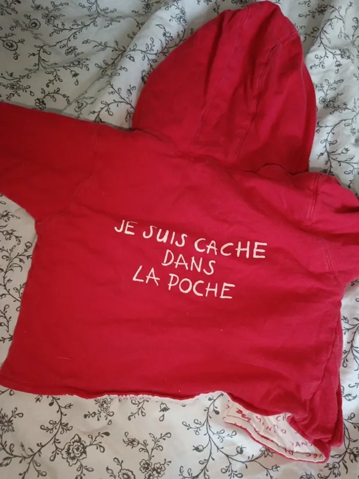 Gilet capuche rouge Sergent Major 3 mois - photo numéro 4