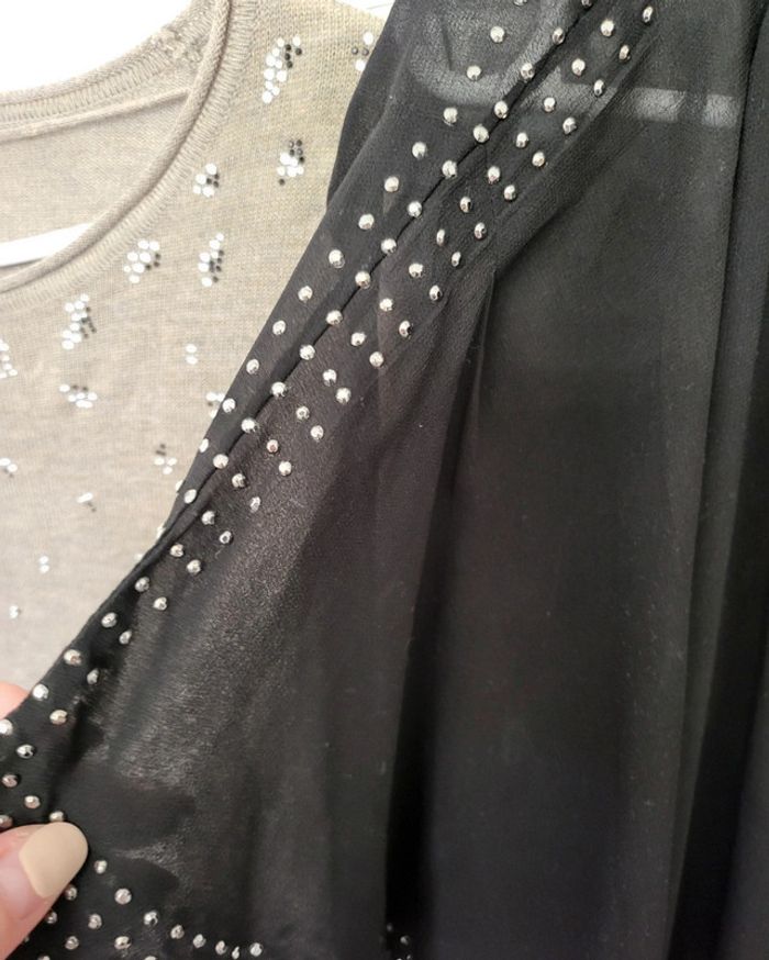 Lot 2 ponchos et un gilet festifs strass L/XL - photo numéro 9