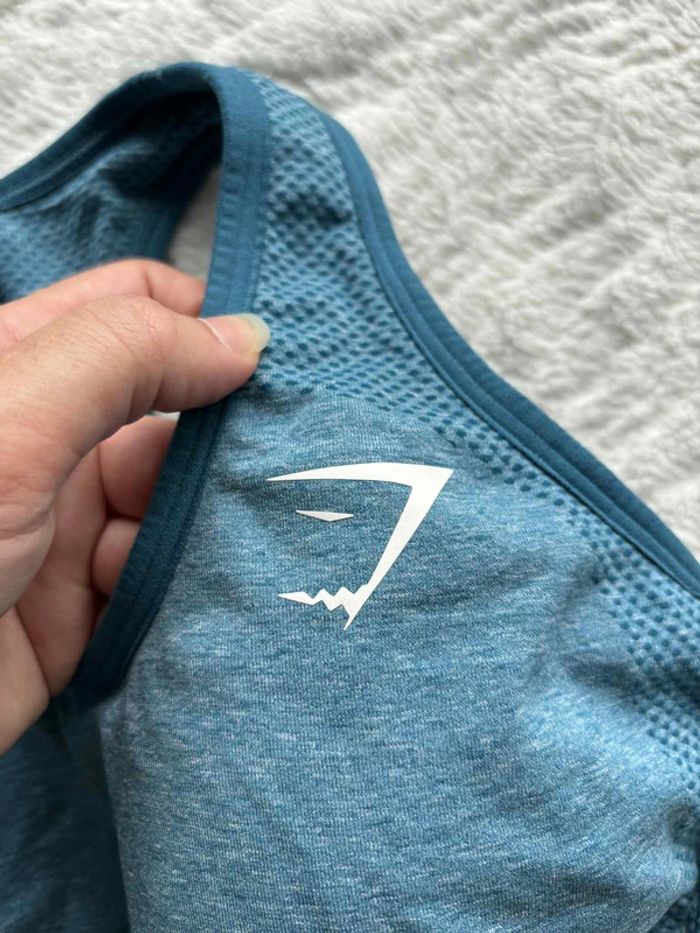 Ensemble Gymshark Vital Seamless – Brassière Legging taille haute Bleu Turquoise M/38– Comme Neuf - photo numéro 3