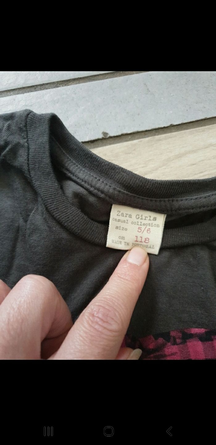 Veste gilet t-shirt zara fille 5/6 ans - photo numéro 4