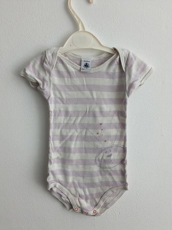 Petit rayé rose et blanc lapin 24 mois