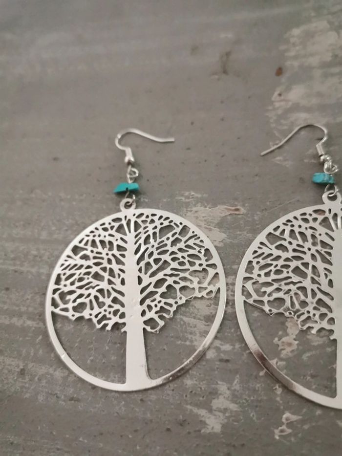 Boucles d'oreilles arbre de vie - photo numéro 2