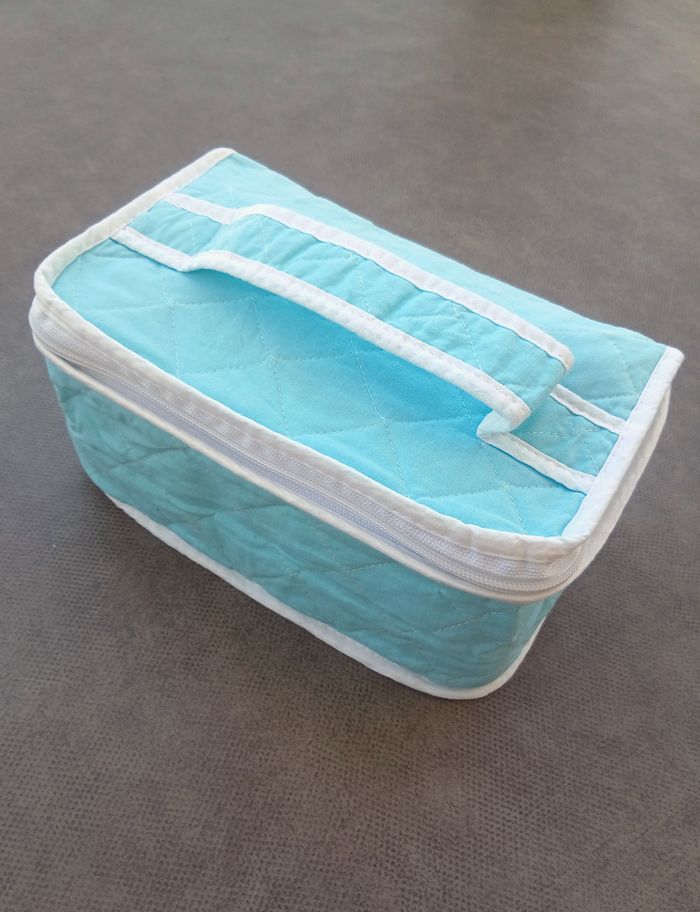 Trousse de toilette rectangulaire matelassé