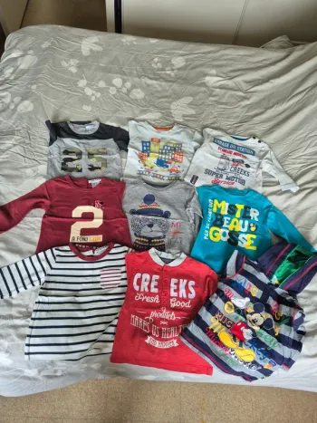 Lot maillots manches longues 12 mois