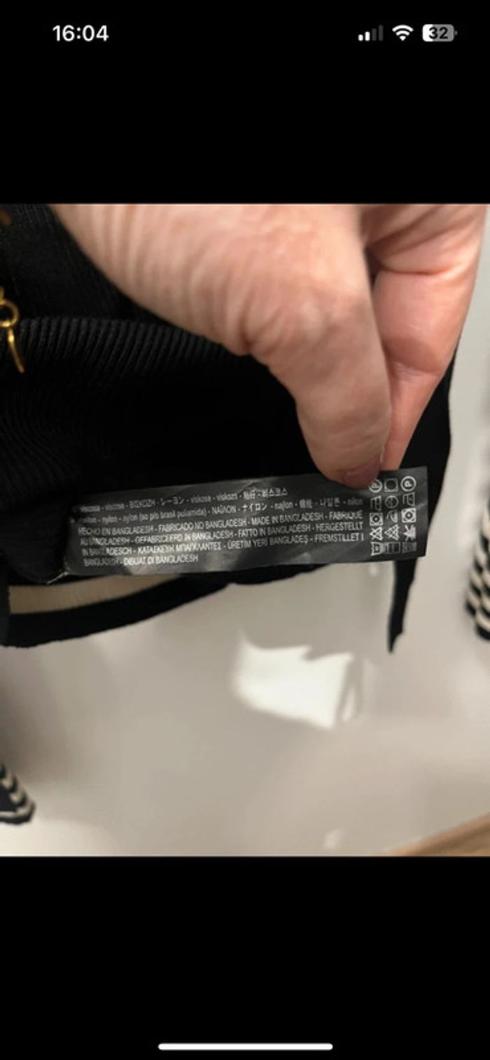 Top marinière Zara noir et blanc – manches longues – parfait rentrée- taille 36 - photo numéro 6