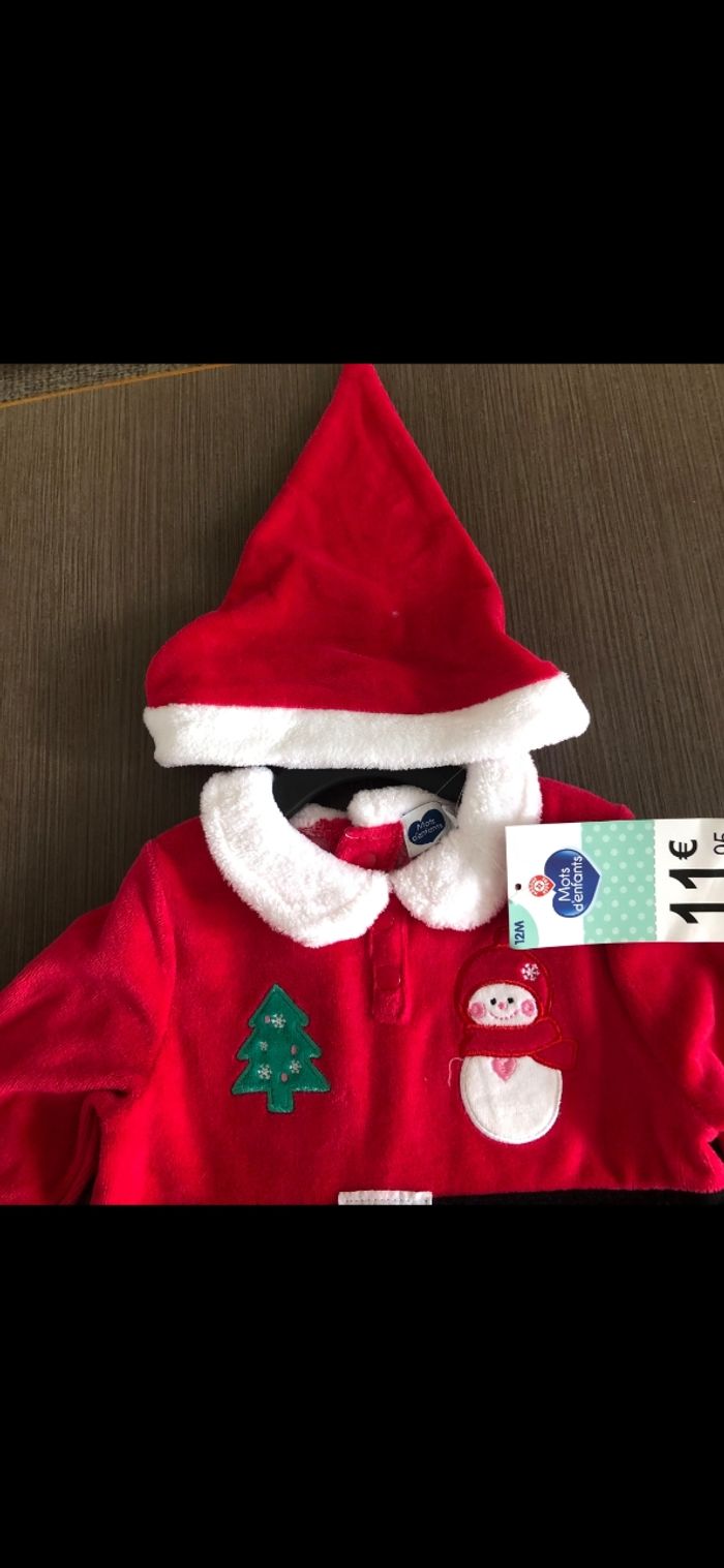 Ensemble fille en velours de noël 12 mois - photo numéro 2