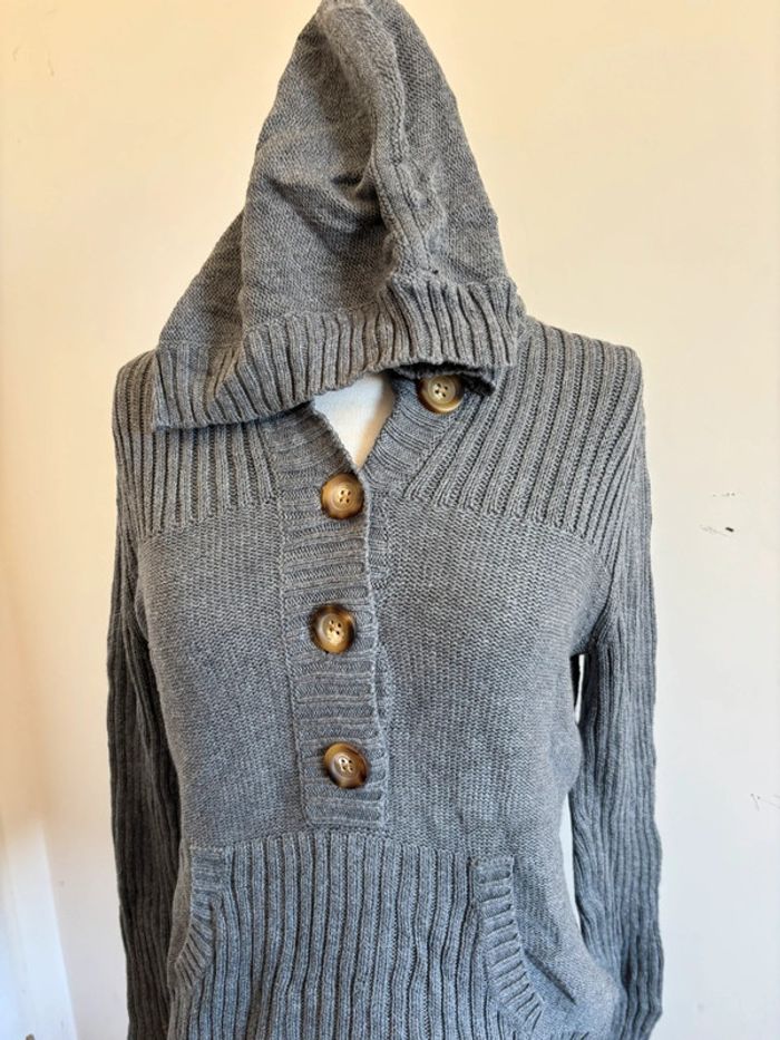 Pull à boutons gris Tommy Hilfiger - photo numéro 4