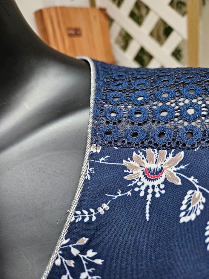 Mim robe bleu fleurie taille 36 - photo numéro 3