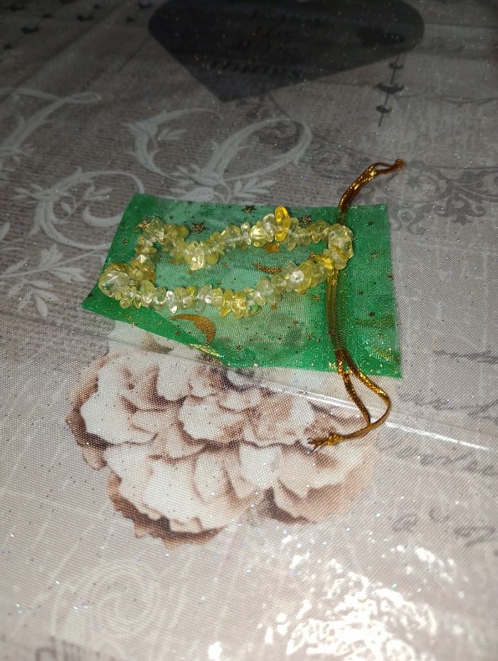 Bracelet baroque jaune