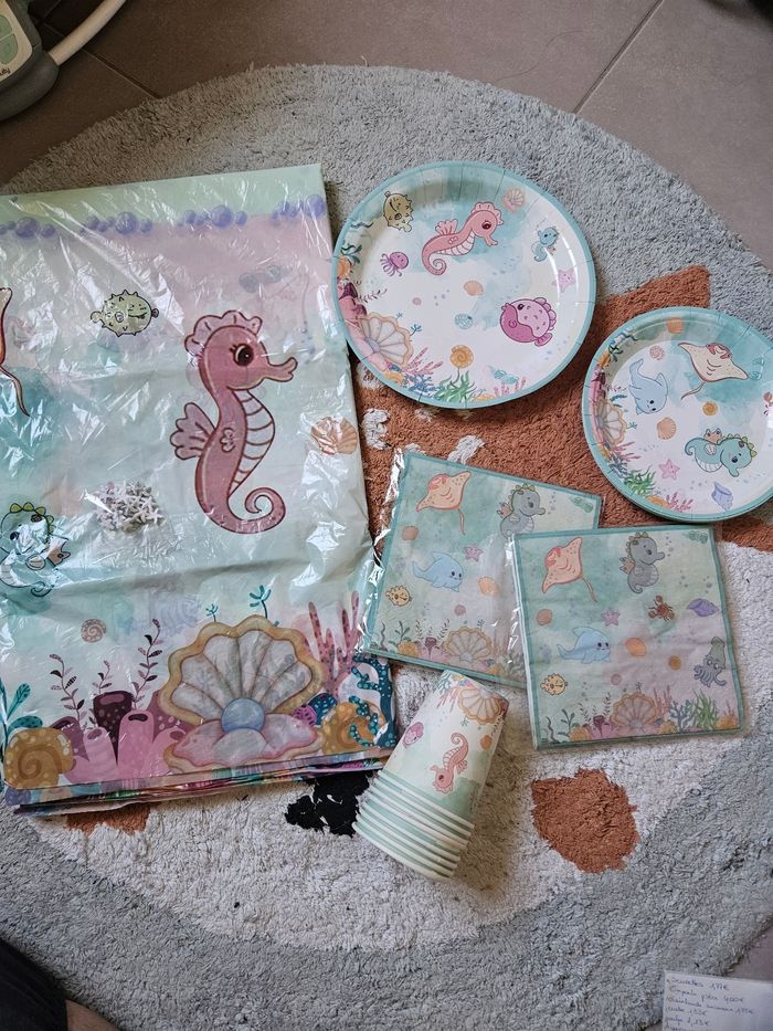 Lot décoration de la table - animaux de la mer/océan