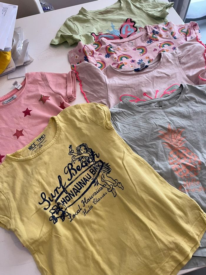 Lot 8 tee shirt fille