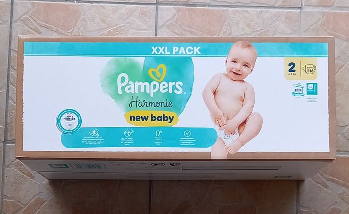 116 Couches Pampers Harmonie New Baby- Taille 2 - (XXL Pack)