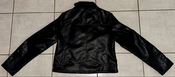 Perfecto noir en simili cuir - Veste motard intemporelle - Taille S