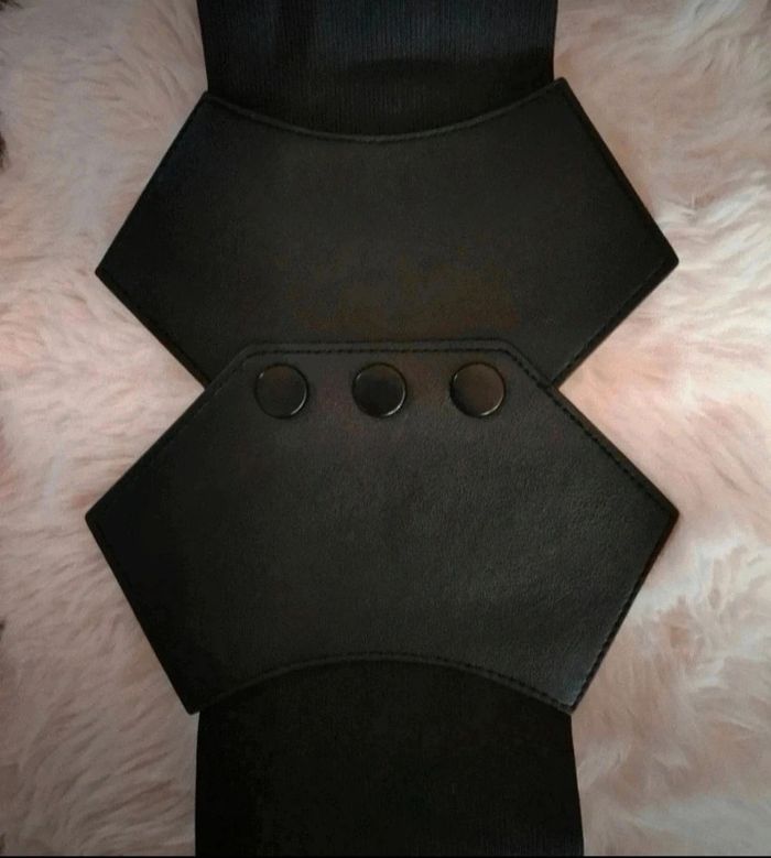 A41 ceinture gaine corset vintage rétro ajustable noire - photo numéro 5