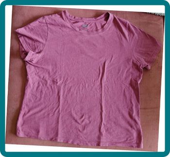 T-shirt de sport en coton femme bordeaux Decathlon taille L