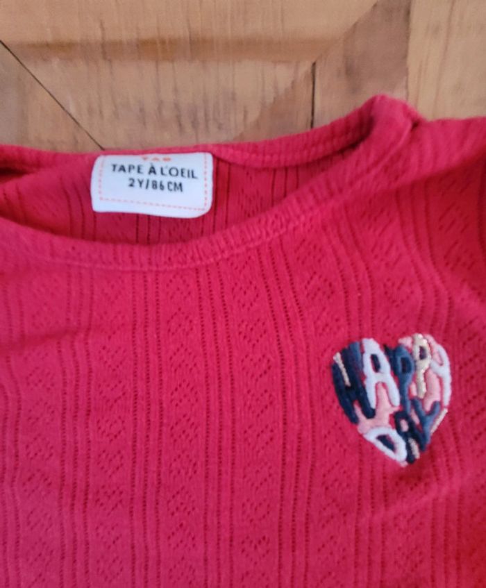 Tee shirt cœur 2ans tape a l'oeil - photo numéro 3